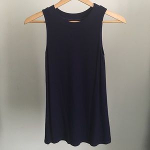 NEW Three Dots royal purple ribbed tank top